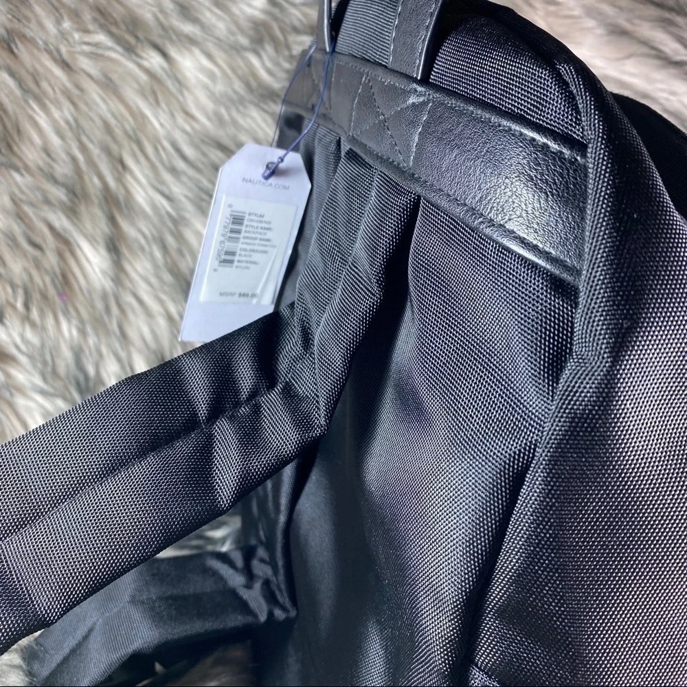 BLACK Nylon Medium Backpack